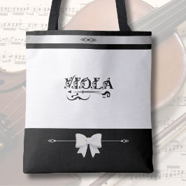 Bolsa Tote de Viola Preta e Branca de Violista Chi