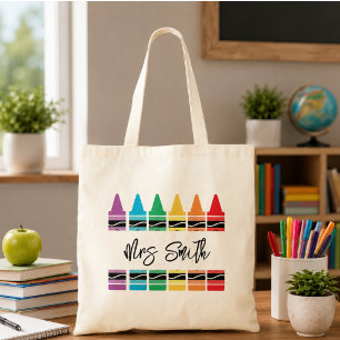 Bolsa Tote de volta à Escola Arco-íris Vida de Professor
