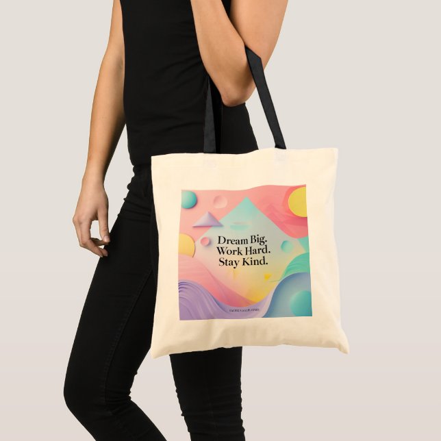 Bolsa Tote de Volta às Aulas – Citação Motivaciona (Frente (produto))