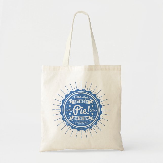 Bolsa Tote "Dean Diz Comer Mais Pizza!" (Frente)