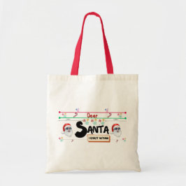 Bolsa Tote Dear Santa tote, Share the Magic of Christmas