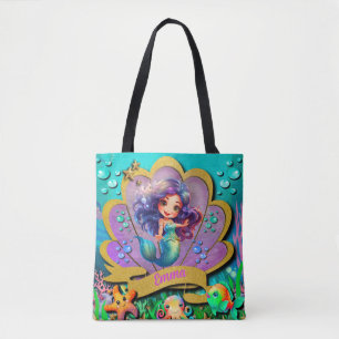 Bolsa Tote Debaixo do Mar & Festa de Aniversário de Sereia