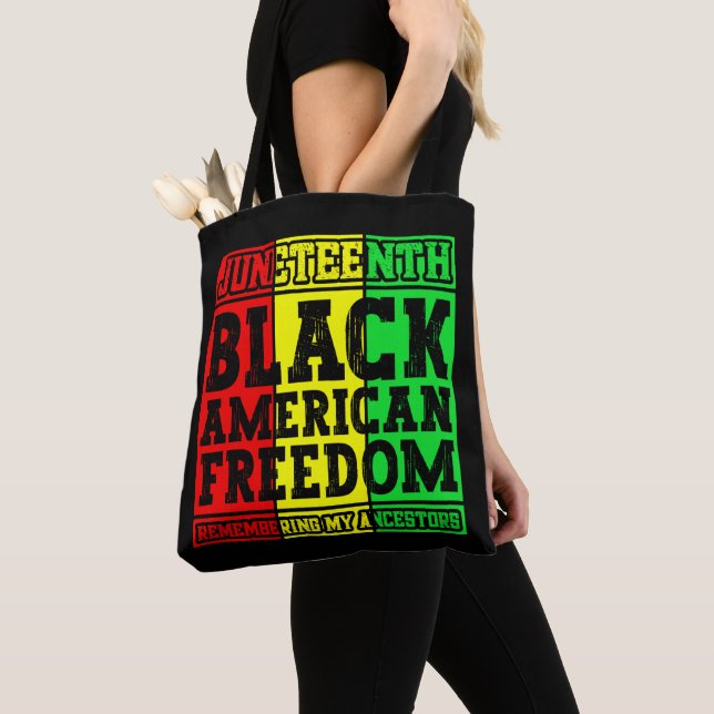 Bolsa Tote Décima Sétima Liberdade Negra Americana Lembrando  (Close Up)