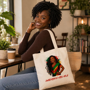 Bolsa Tote Décima Sétima Víbias Apenas Celebração Afrocêntric
