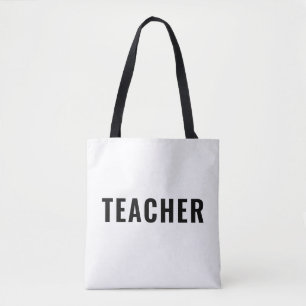 Bolsa Tote Declaração de Texto de Professor Personalizável Br