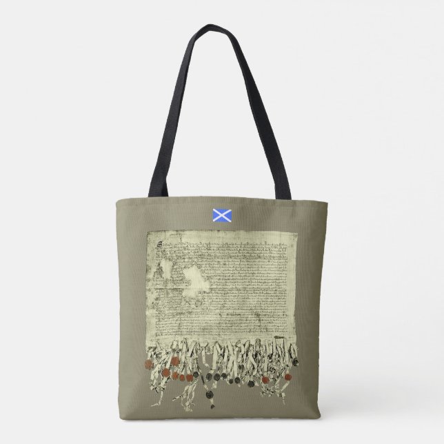 Bolsa Tote Declaração escocesa da independência de Arbroath (Verso)