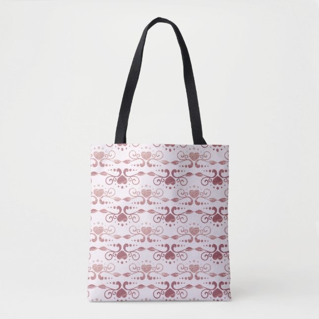 Bolsa Tote Deco de arte, papel de parede elegante. (Frente)