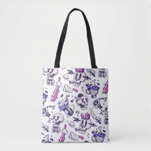 Bolsa Tote decoração de padrões de Halloween