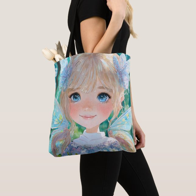 Bolsa Tote Decoração de parede em cores Fairy Blue (Close Up)