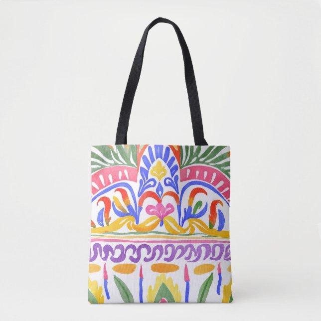 Bolsa Tote decoração romena tradicional (Frente)