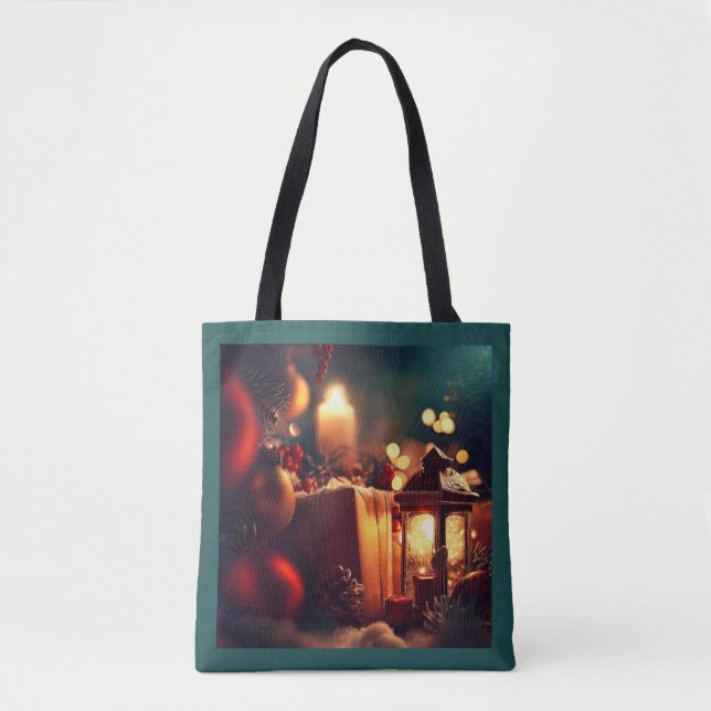 Bolsa Tote Decorações de Natal 4 (Frente)