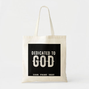 BOLSA TOTE DEDICADO A DEUS TEXTO BRANCO PERSONALIZÁVEL LEGAL