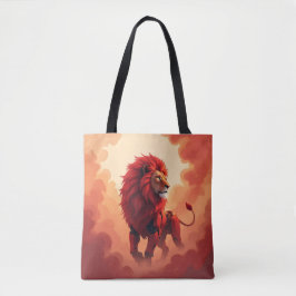Bolsa Tote Deep Crimson Glow – The Lion of Burning Destiny.