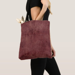 Bolsa Tote Deep Red Faux Linen (aparência de linho)
