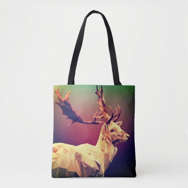 Bolsa Tote Deer Polygon Design (Frente)