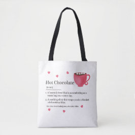 Bolsa Tote Definição de Chocolate Quente da Moda