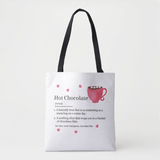 Bolsa Tote Definição de Chocolate Quente da Moda (Frente)