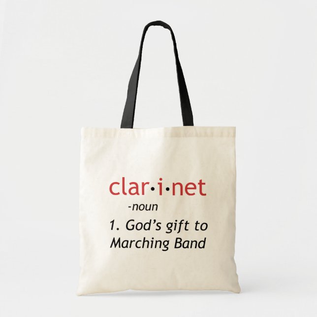 Bolsa Tote Definição de Clarinet (Frente)