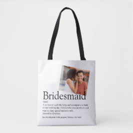 Bolsa Tote Definição de Dama de Honra Foto Favor de Casamento