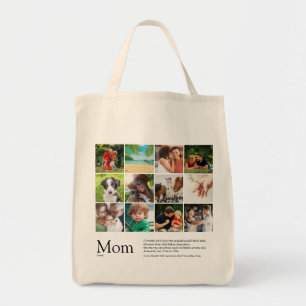 Bolsa Tote Definição de Mãe Moderna Colagem de 12 Fotos