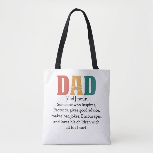 Bolsa Tote Definição de Pai (Frente)