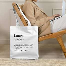 Bolsa Tote Definição de Palavra de Nome Personalizado Moderna