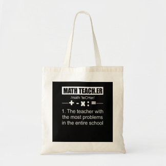 Bolsa Tote Definição de Professor de Matemática Problemas Esc
