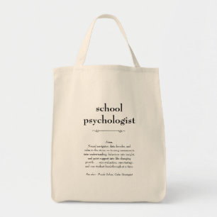 Bolsa Tote Definição de psicólogo escolar Obrigado Presente
