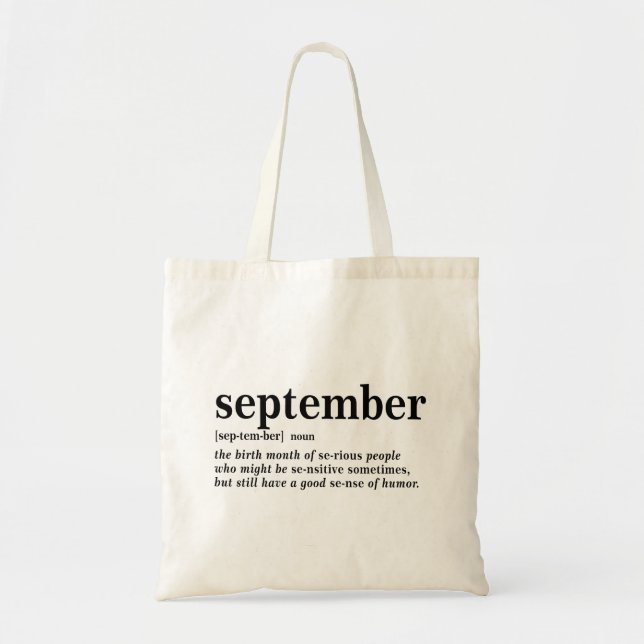 Bolsa Tote Definição de setembro (Frente)