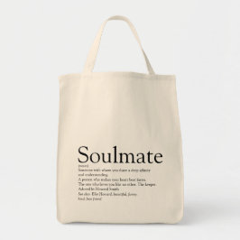 Bolsa Tote Definição de Soulmate Personalizada