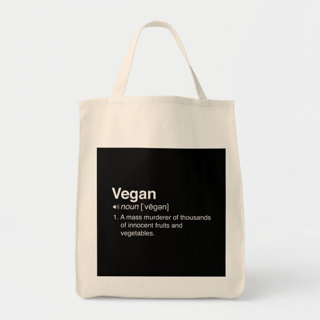 Bolsa Tote Definição do Vegan (Frente)