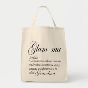 Bolsa Tote Definição GLAM da avó das MÃES