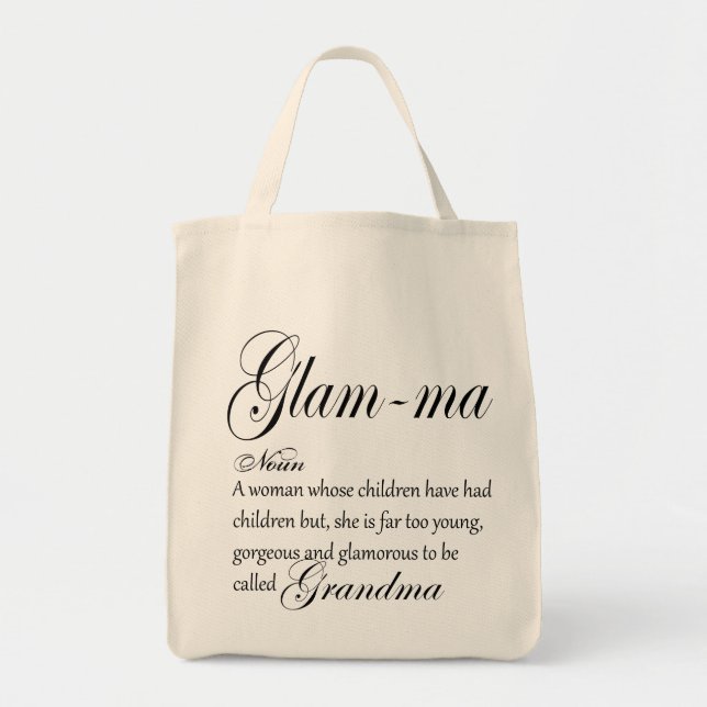 Bolsa Tote Definição GLAM da avó das MÃES (Frente)