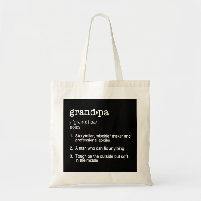 Bolsa Tote Definição GrandPa - Significado do Dicionário (Frente)