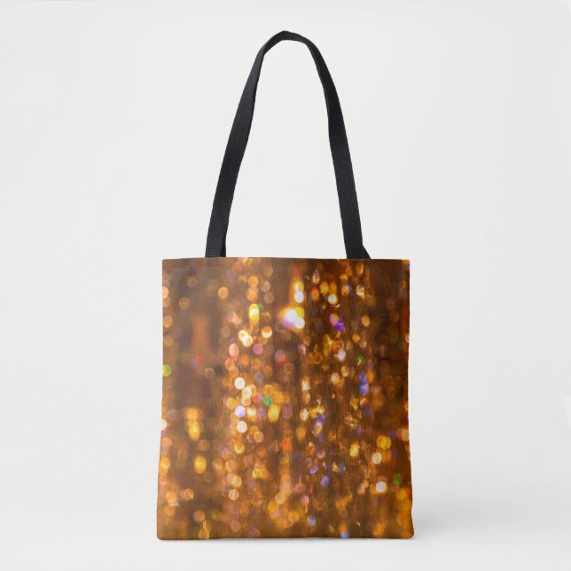 Bolsa Tote Defocused gold abstract christmas background (Frente)
