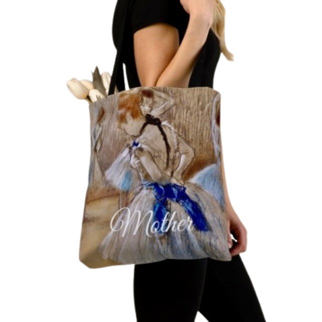 Bolsa Tote Degas Dançarina Com Laço Azul (Chic tote bag for Mom—perfect for errands, shopping, and showing love this Mother’s Day.
)