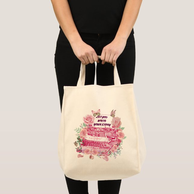 Bolsa Tote Deixe Deus escrever sua história (Frente (produto))