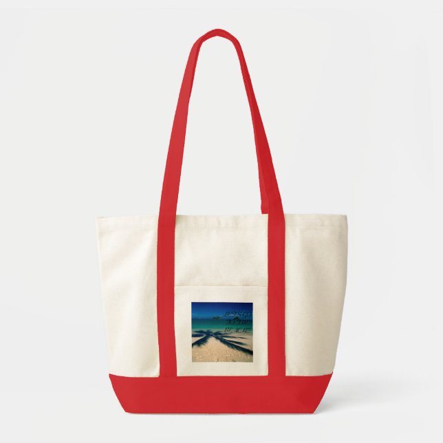 BOLSA TOTE DEIXE E.U. IR À PRAIA!!! (Frente)