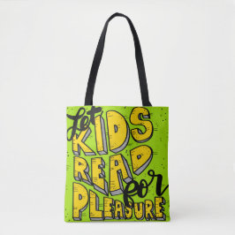 Bolsa Tote Deixe miúdos ler para a sacola do prazer