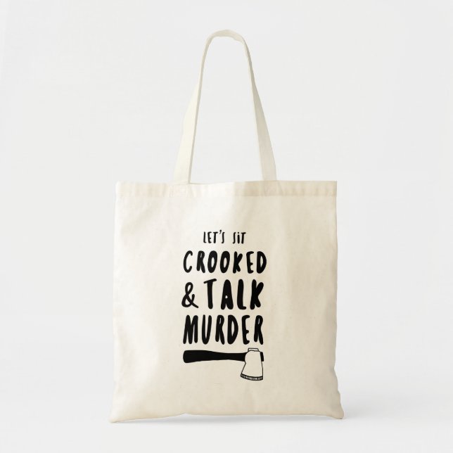 Bolsa Tote Deixe-nos sentar tote. curvado e da conversa do (Frente)