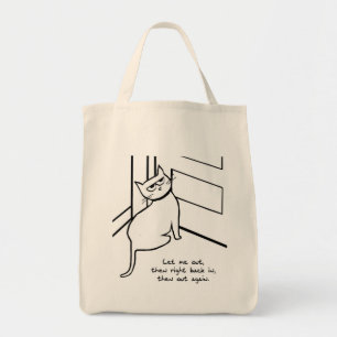 Bolsa Tote Deixe o gato sair - presente de gato engraçado pa