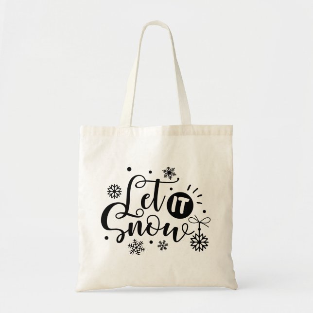 Bolsa Tote Deixe-o nevar (Frente)