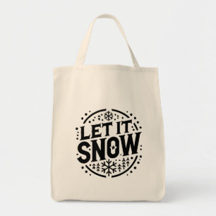 Bolsa Tote Deixe-o nevar Design de arte digital