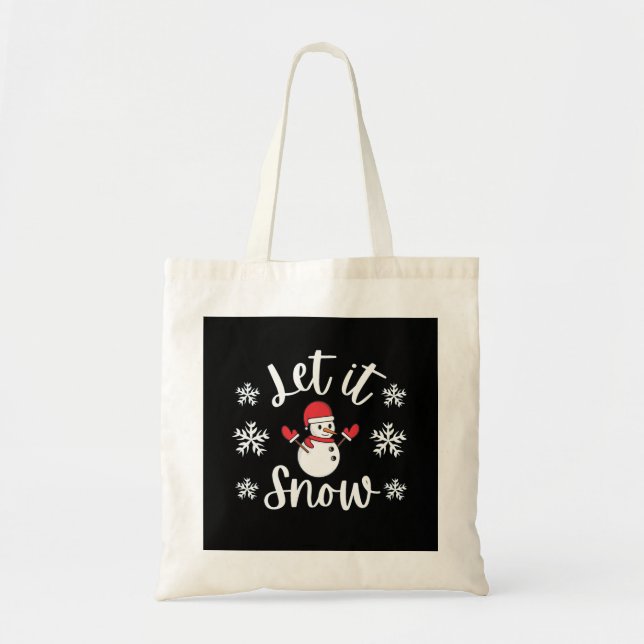 Bolsa Tote Deixe-o nevar no inverno (Frente)