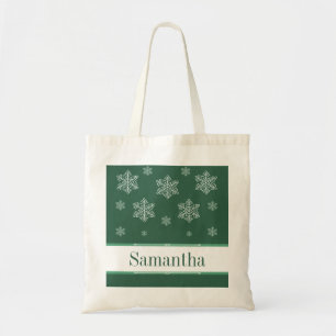 Bolsa Tote Deixe-o nevar, Saco de Toque, Verde