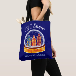Bolsa Tote Deixe-o nevar Snowglobe Amsterdam Village