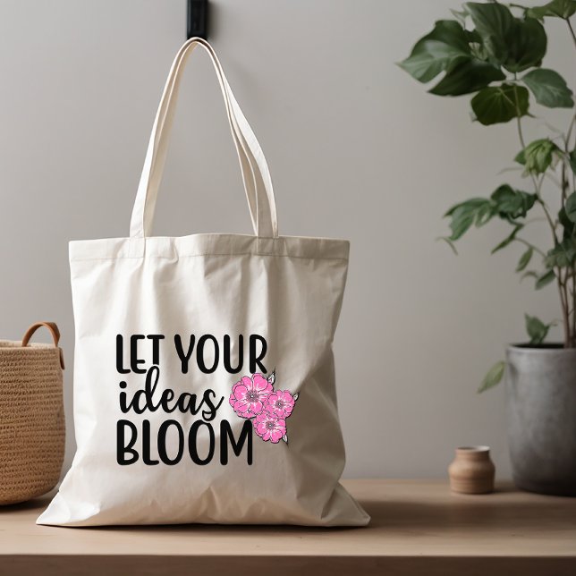 Bolsa Tote Deixe suas ideias florescer (Criador carregado)