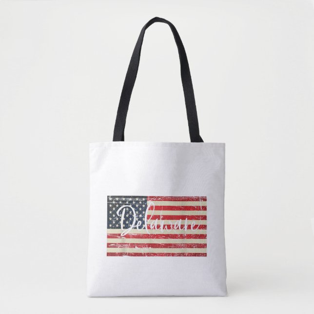 Bolsa Tote Delaware State Delawareans EUA América Unidos (Frente)