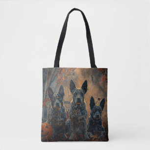 Bolsa Tote Delícia Noturna de Halloween para Cães Blue Heeler