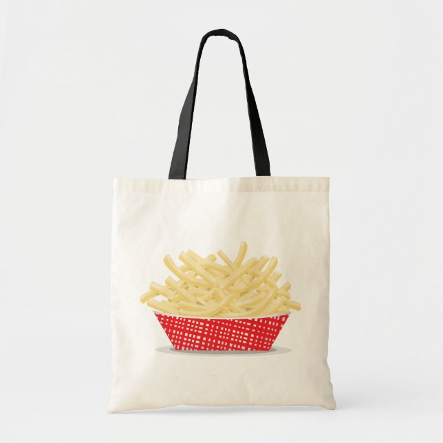 Bolsa Tote Deliciosas Batatas Fritas Retro Fast Food  (Frente)